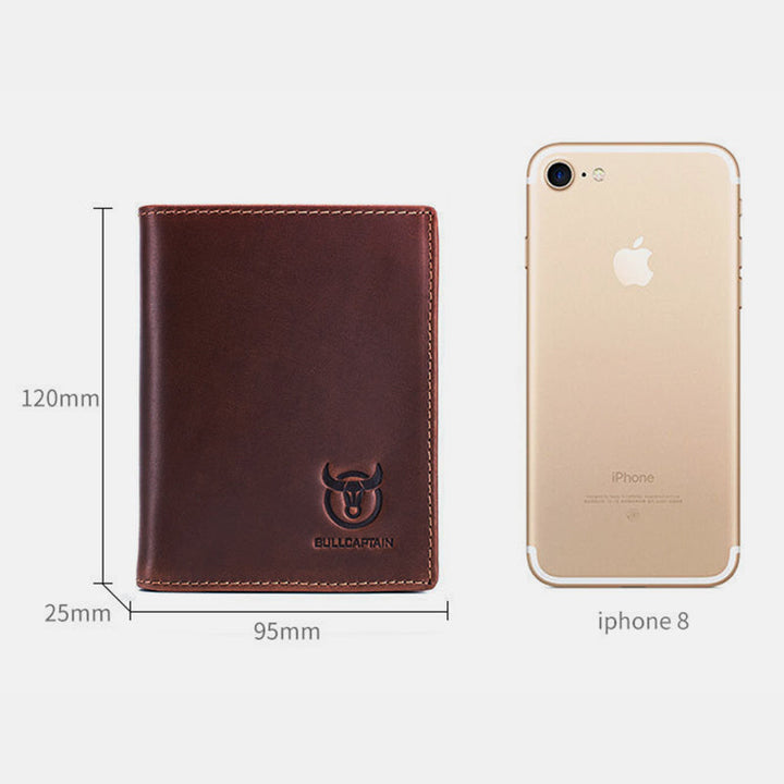 Anti-Theft RFID Protected Multi-Slot Real Leather Wallet