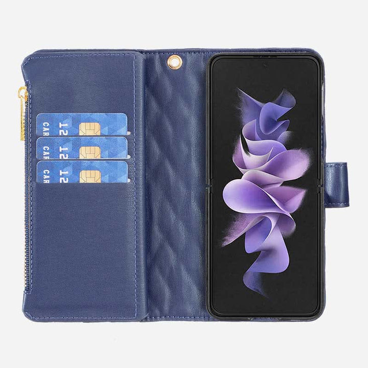 Unisex Luxury Leather Wallet Case Fits for Samsung Galaxy Z Fold 3 4 5