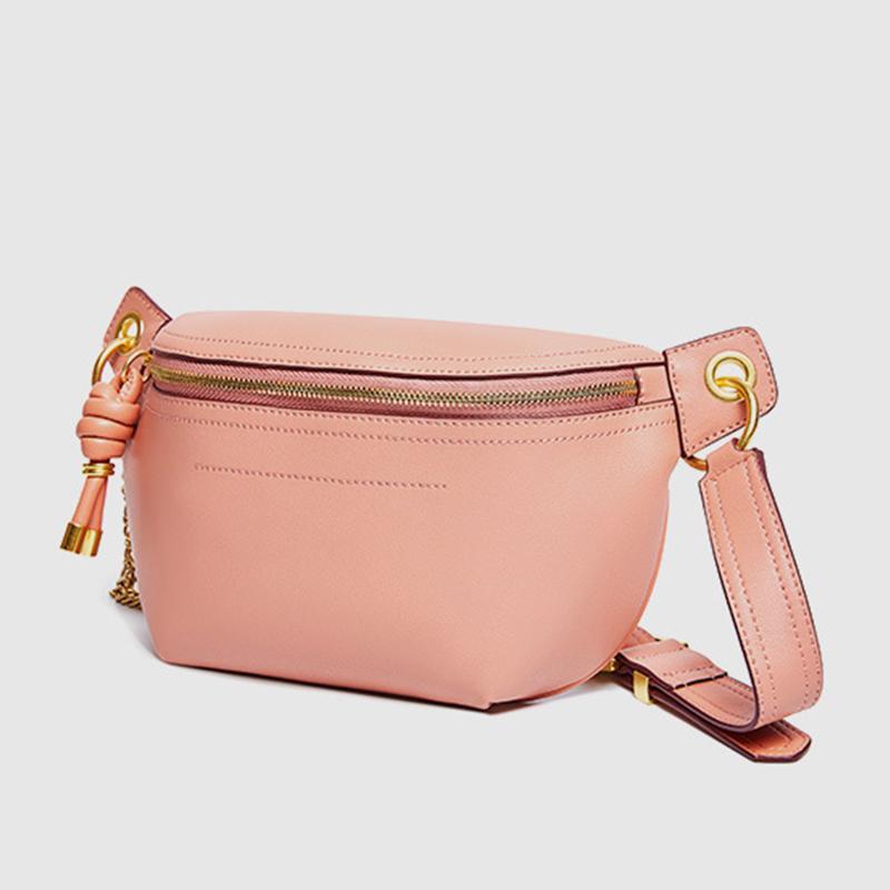 Genuine Leather Large Capacity Crossbody Bag Waist Bag