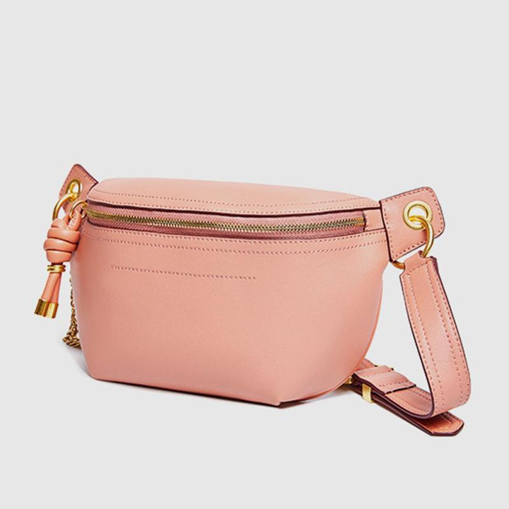 Genuine Leather Large Capacity Crossbody Bag Waist Bag