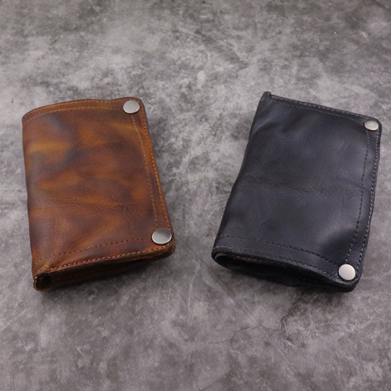 Retro Vertical Multi-slot Handmade Wallet Card Case - image 12