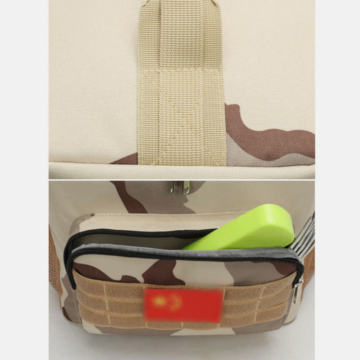 Tactical Outdoor Insulated Bag Portable Lunch Bag Handbag with Crossbody Strap