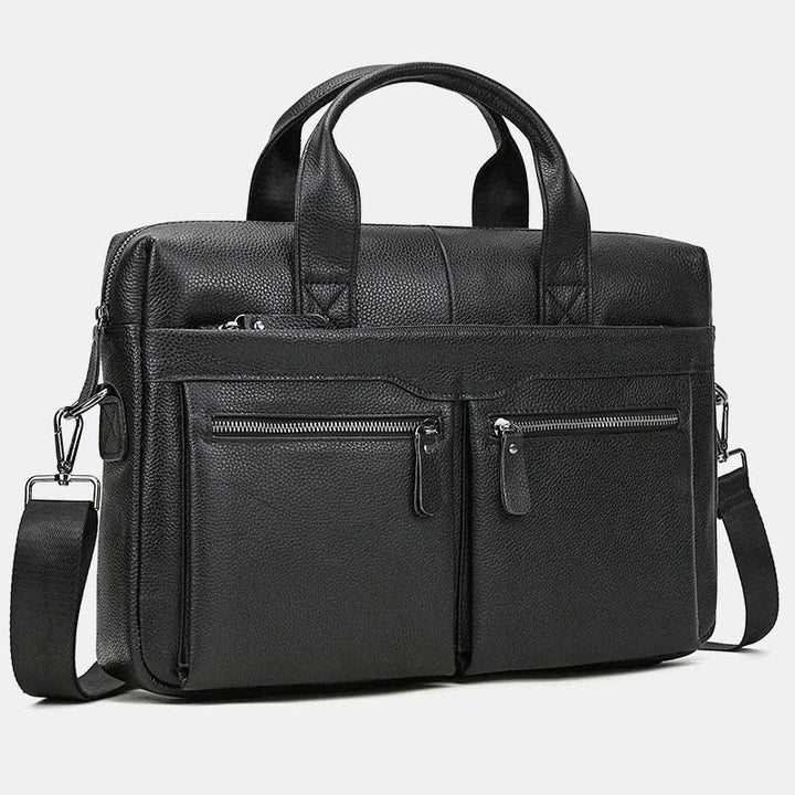 Business Briefcase Messenger Bag For Men Genuine Leather Laptop Bag