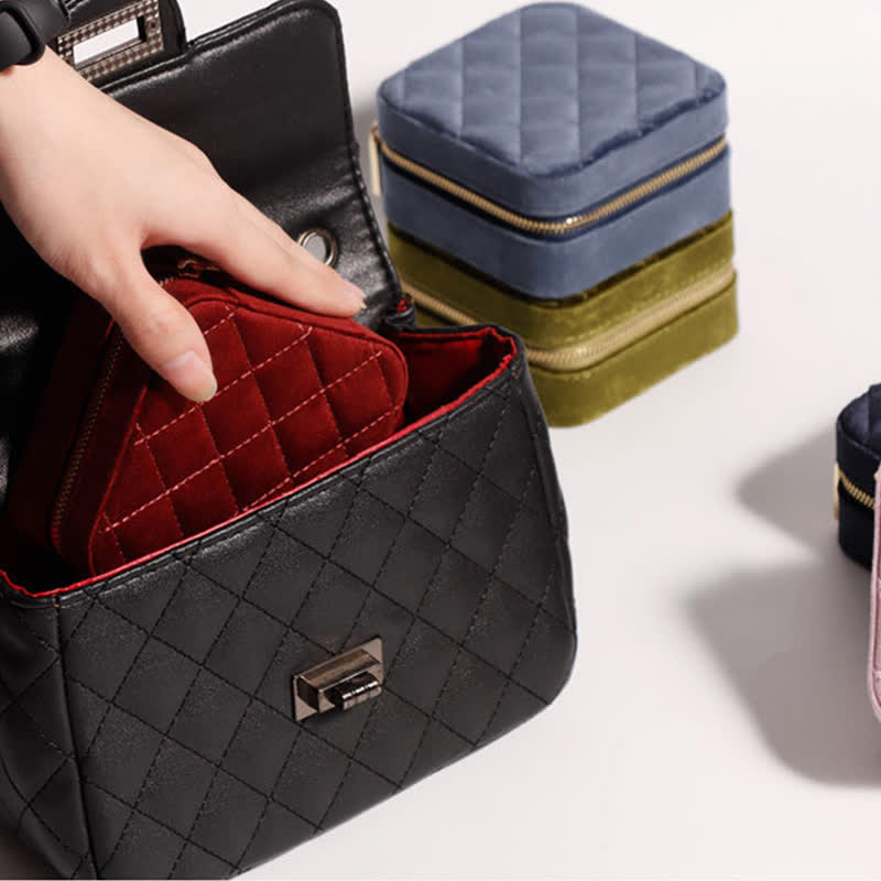 Storage Bag for Women Luxury with Mirror Mini Jewelry Box - image 2