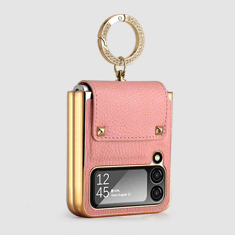 Phone Case For Z Flip4 Business Style Folding Ring Case