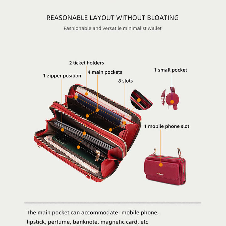 Phone Bag For Women Lychee Pattern Alphabet Straps Crossbody Bag