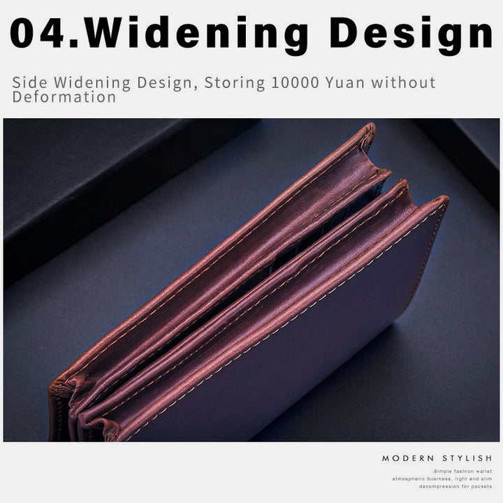 Anti-Theft RFID Protected Multi-Slot Real Leather Wallet