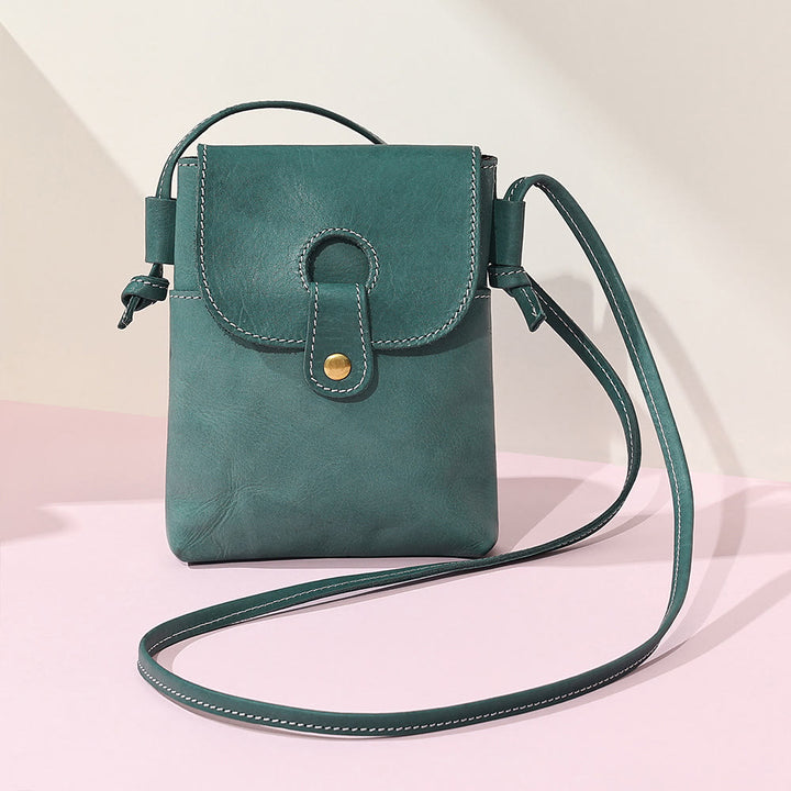Phone Bag For Women Soft Genuine Leather Minimalist Crossbody Bag