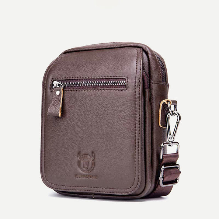 Genuine Leather Crossbody Bag for Men Messenger Bag Shoulder Bag