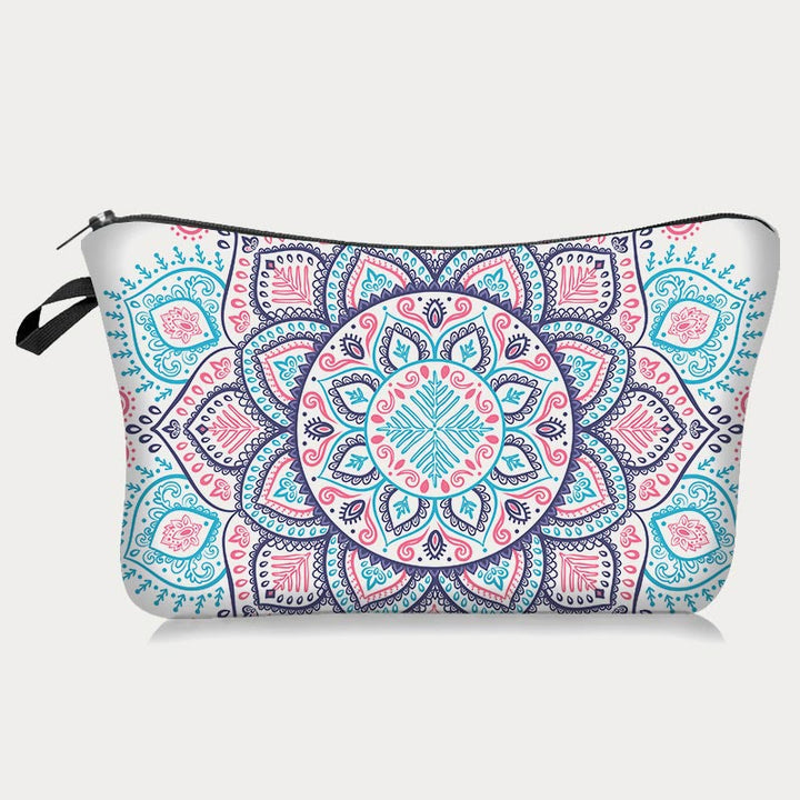 Storage Bag For Women Printing Flower Pattern Polyester Makeup Bag