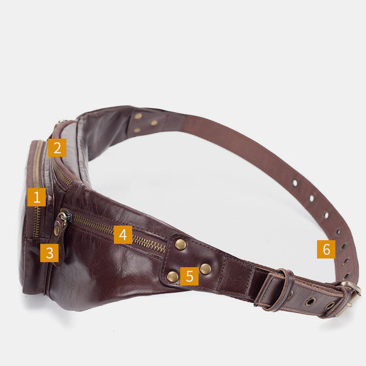 Vintage Multi-Carry Genuine Leather Sling Bag