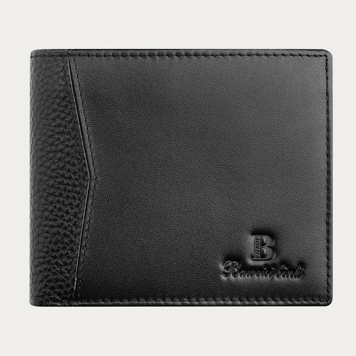 Leather Wallet For Men Anti Theft RFID Black Purse