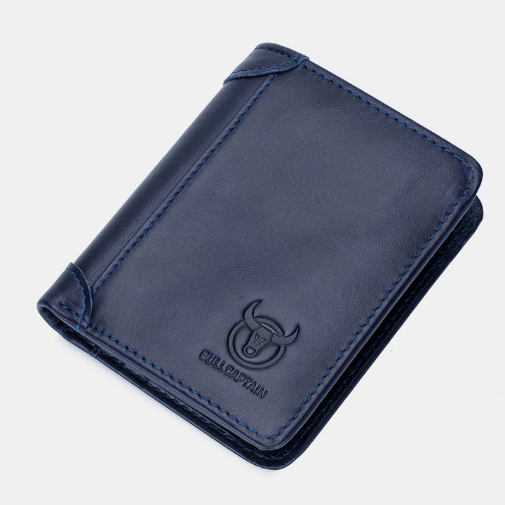 RFID Large Capacity Genuine Leather Bifold Wallet