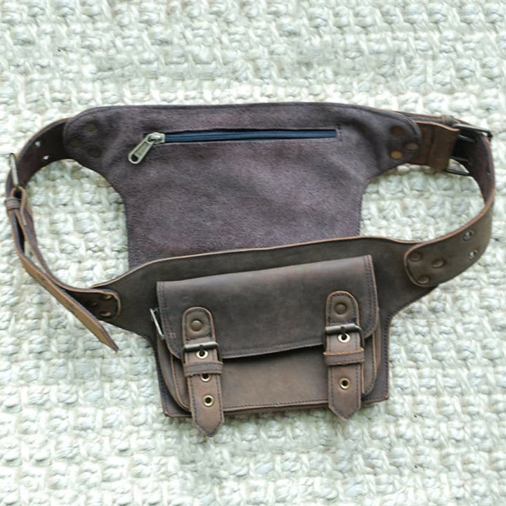 Waist Bag For Women Retro Adjustable Strap Outdoor Belt Satchel