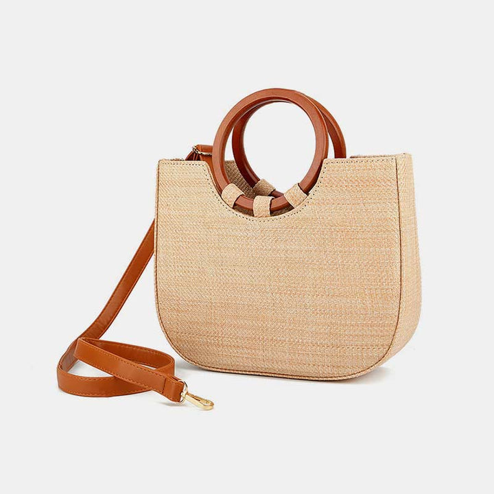 Crossbody Bag for Women Bohemian Travel Beach Straw Shoulder Bag