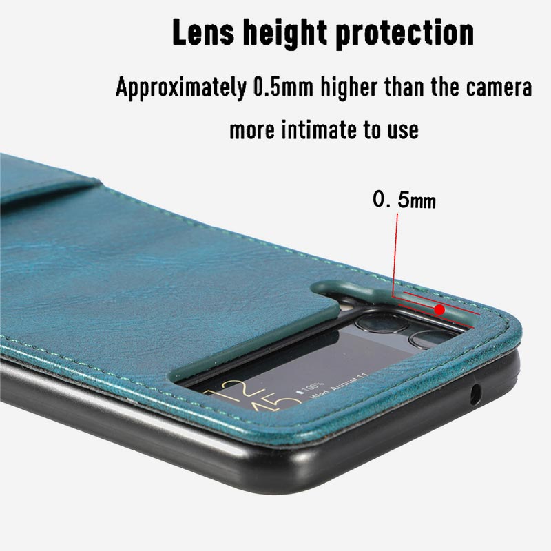 Samsung Galaxy Z Flip& Z Flip 3/4/5/6 Phone Case Leather Phone Bag with Multi-Slot