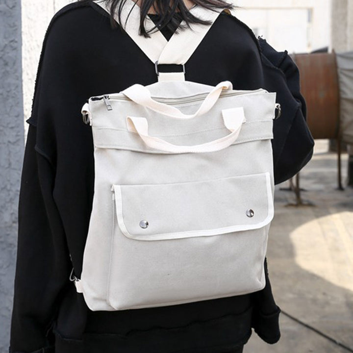 Multifunctional Large Capacity Canvas Handbag Backpack for Women Men Crossbody Shoulder Bag