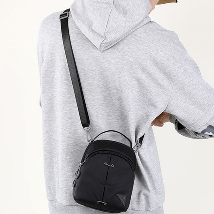 Double Layer Nylon Small Womens Mens Crossbody Bag Waterproof Lightweight Purse
