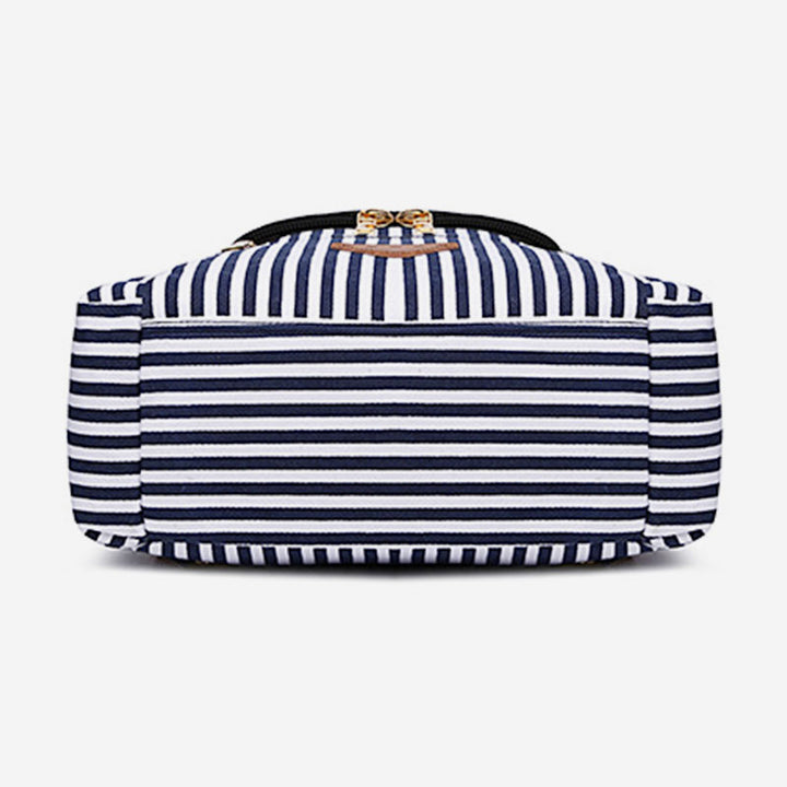 Large Capacity Anti-theft College Style Stripe Backpack