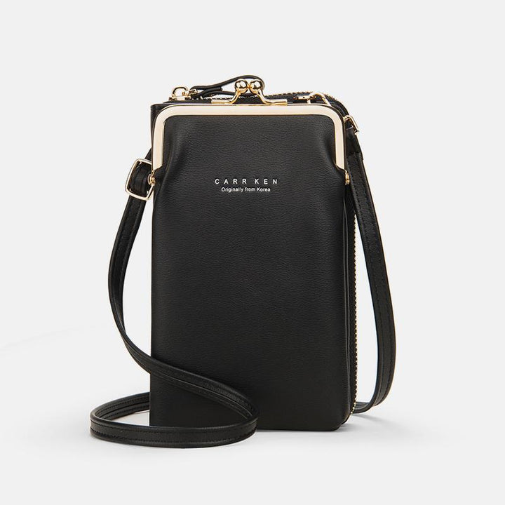 Multifunctional Large Capacity Kiss-Lock Phone Bag