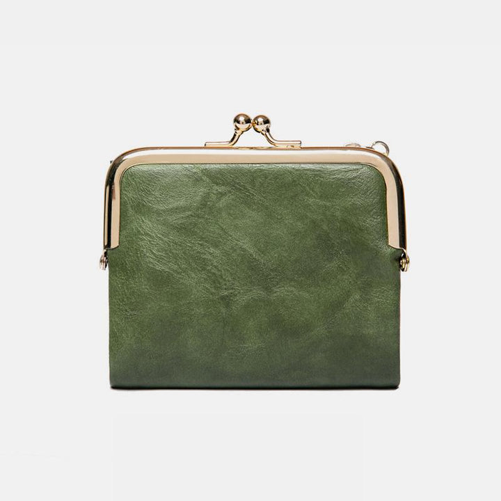 Multifunctional Bifold Vintage Kiss Lock Coin Purse