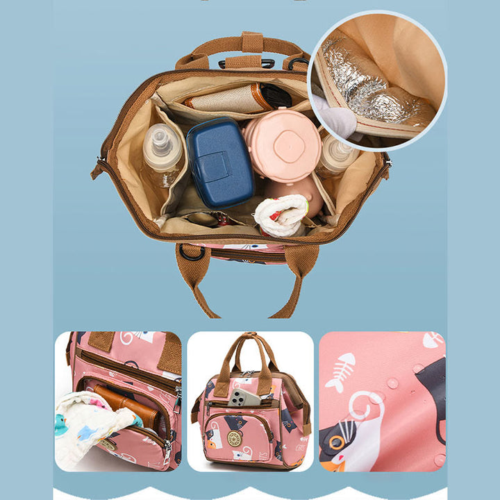 Functional Waterproof Crossbody Bag Convertible Mini Backpack Mommy Bag