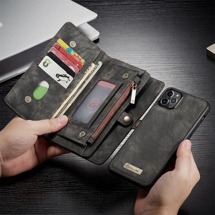 Retro Leather Wallet Phone Bag for iPhone & Samsung &Huawei with Multi-Slot