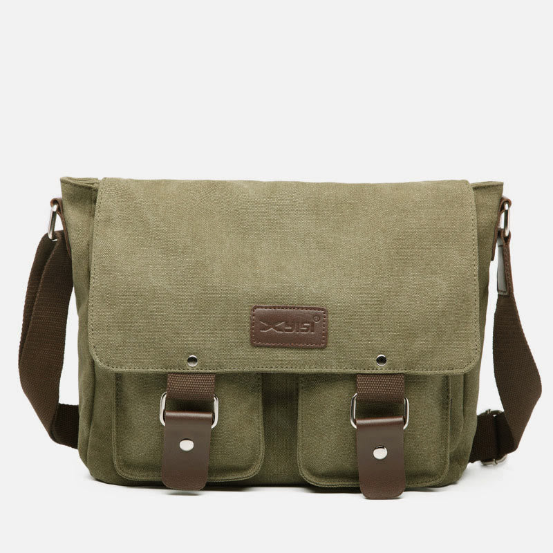 Messenger Bag for Men Large Capacity Casual Canvas Shoulder Bag
