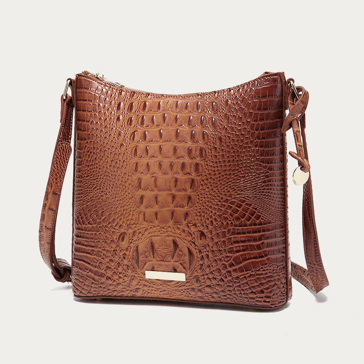 Crossbody Bag For Women Retro Crocodile Pattern Leather Dating Bag