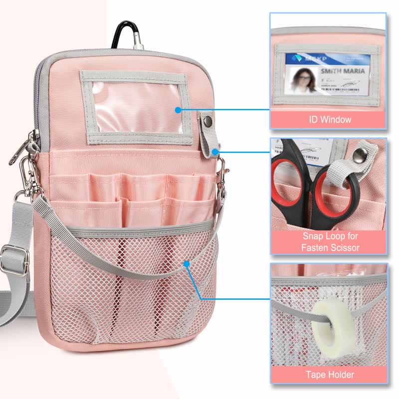 Nursing Waist Bag with Medical Gear Pockets Tape Holder Nurse Waist Pouch