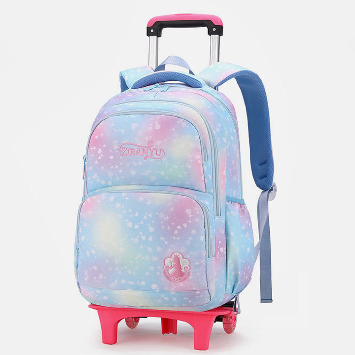 Durable Nylon School Backpack Rolling Wheel School Bag For Kids