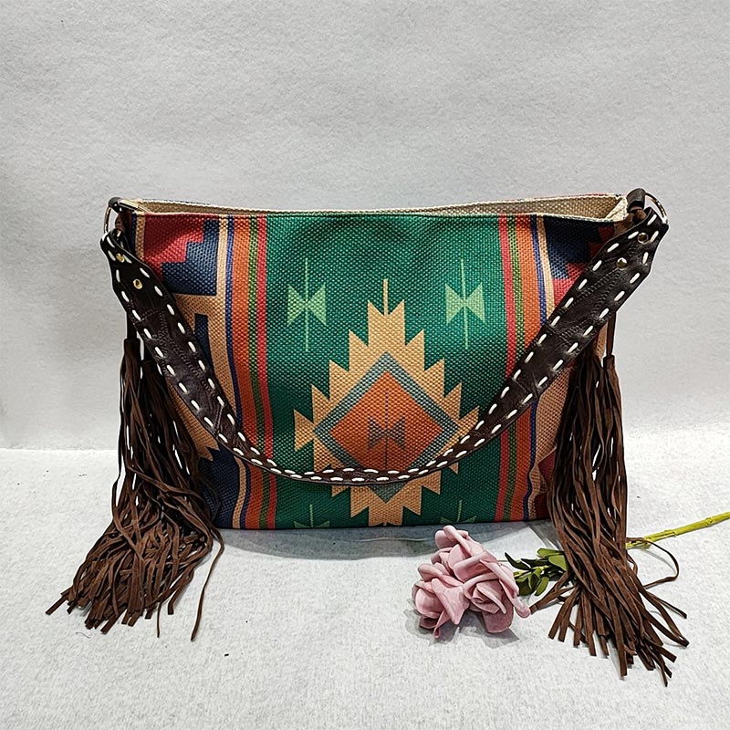 Women Tote Bag Fashion Bohemian Tassel Shoulder Bag Vintage Boho Handbags