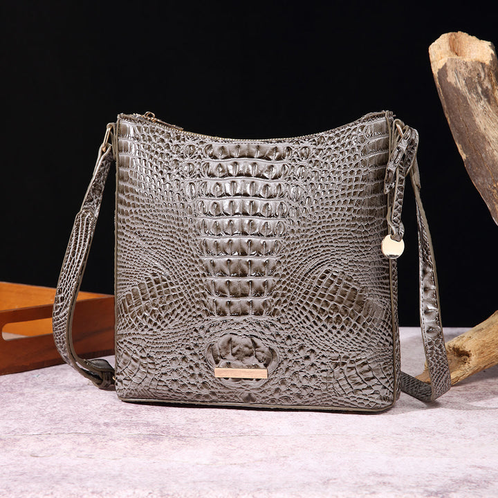Crossbody Bag For Women Retro Crocodile Pattern Leather Dating Bag