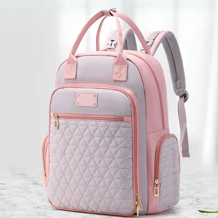 Portable Mommy Bag For Women Outdoor Waterproof Multifunctional Oxford Backpack