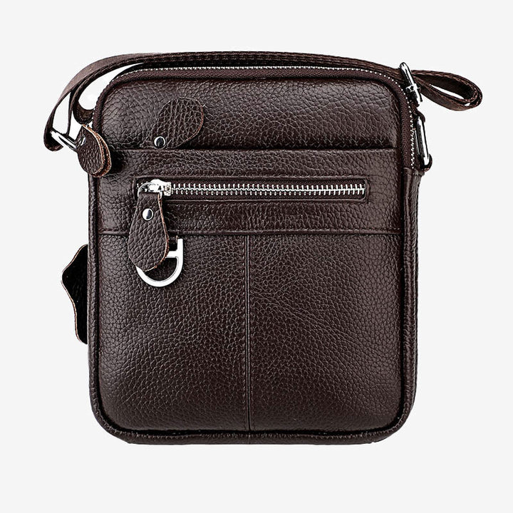 Crossbody Man Purse Minimalist Genuine Leather Single Shoulder Bag