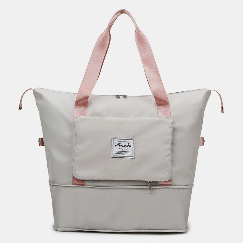 <Shipped within 24 hours> Versatile Duffel Bag Foldable Tote Handbag for Sports Travel - LightGrey - image 23