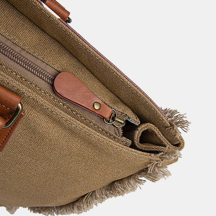 Women Tote Bags Large Capacity Multi Pocket Boho Shoulder Bag with Wallet