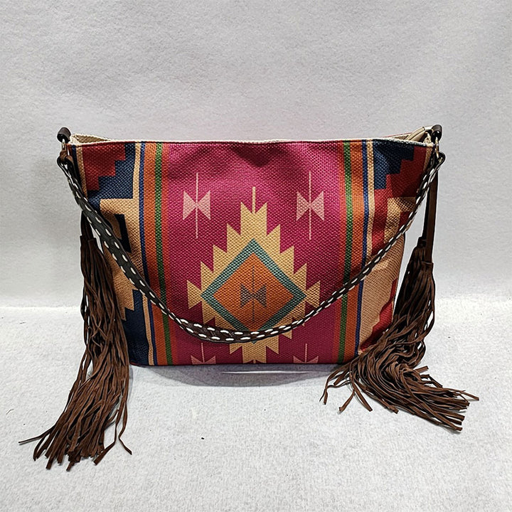 Women Tote Bag Fashion Bohemian Tassel Shoulder Bag Vintage Boho Handbags