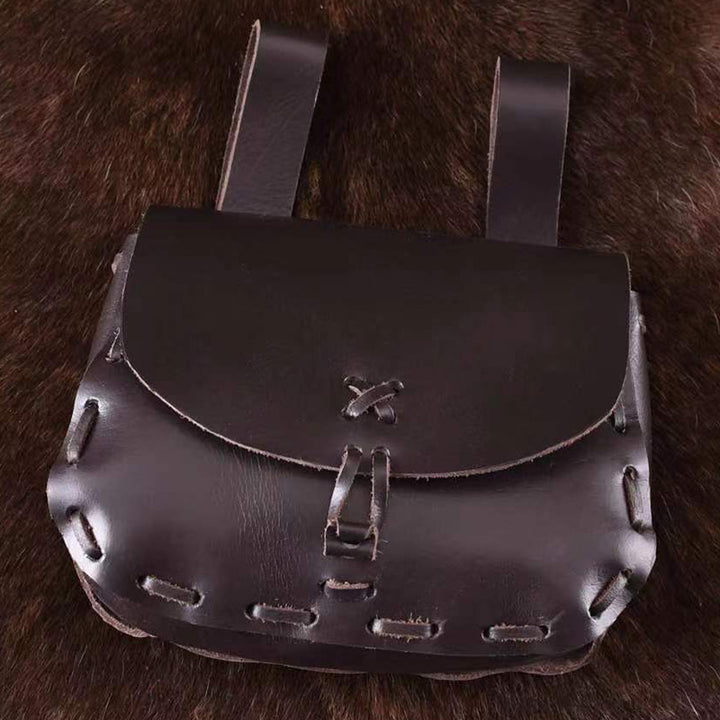 Medieval Leather Bag Pouch Portable Coin Purse Belt Holster Waist Bag