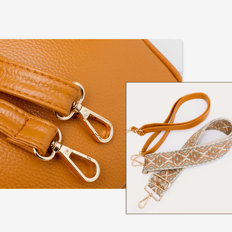 Crossbody Bag For Women Tassel Solid Color Casual Leather Bag