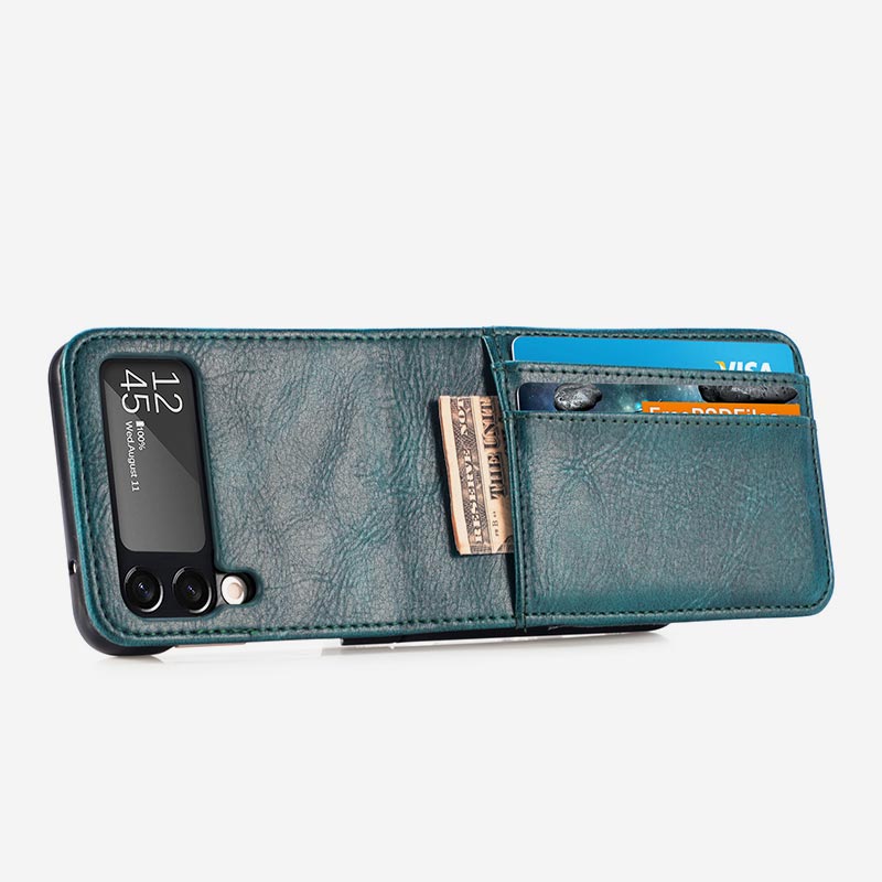 Samsung Galaxy Z Flip& Z Flip 3/4/5/6 Phone Case Leather Phone Bag with Multi-Slot