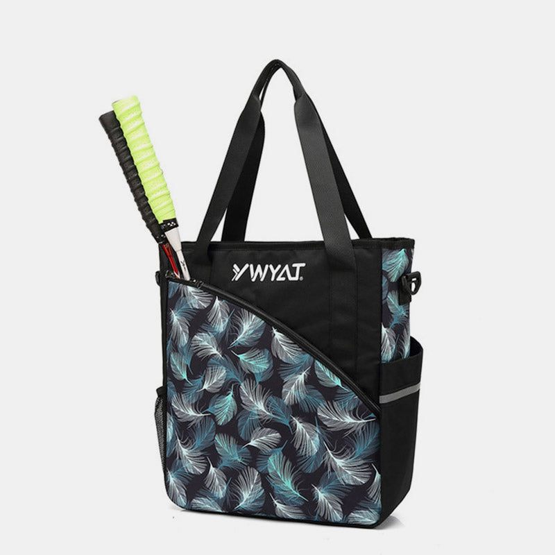 Tennis Shoulder Tote for Women Men Badminton Sling Bag Laptop Handbag - Teal - image 14