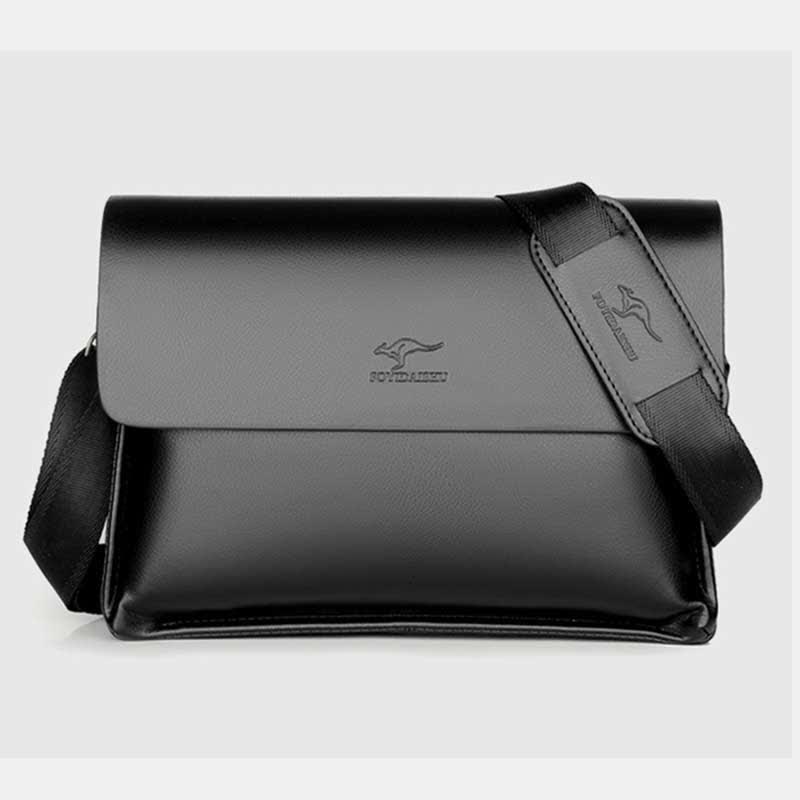 Men's Leather Crossbody Bag Messenger Bag Travel Work Business Satchel