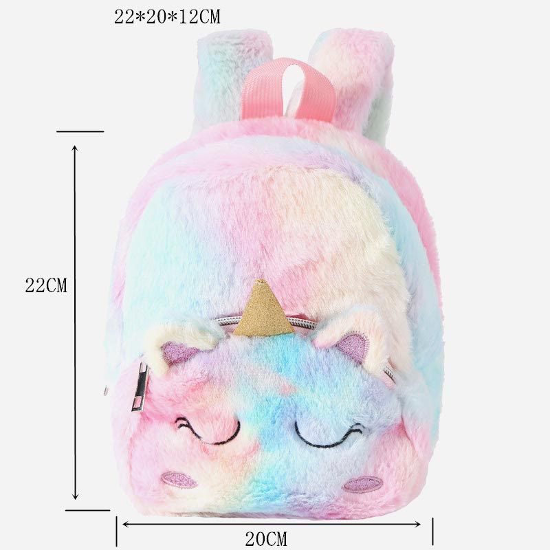 Backpack For Women Unicorn Furry Cute Cartoon Toddlers Kids Schoolbag