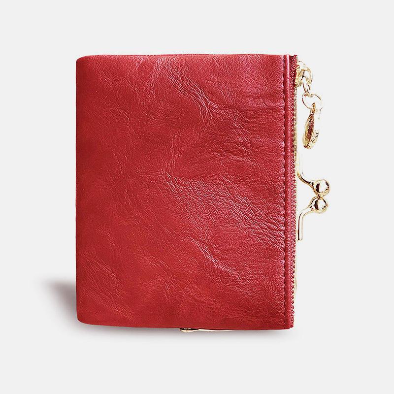 Multifunctional Bifold Vintage Kiss Lock Coin Purse