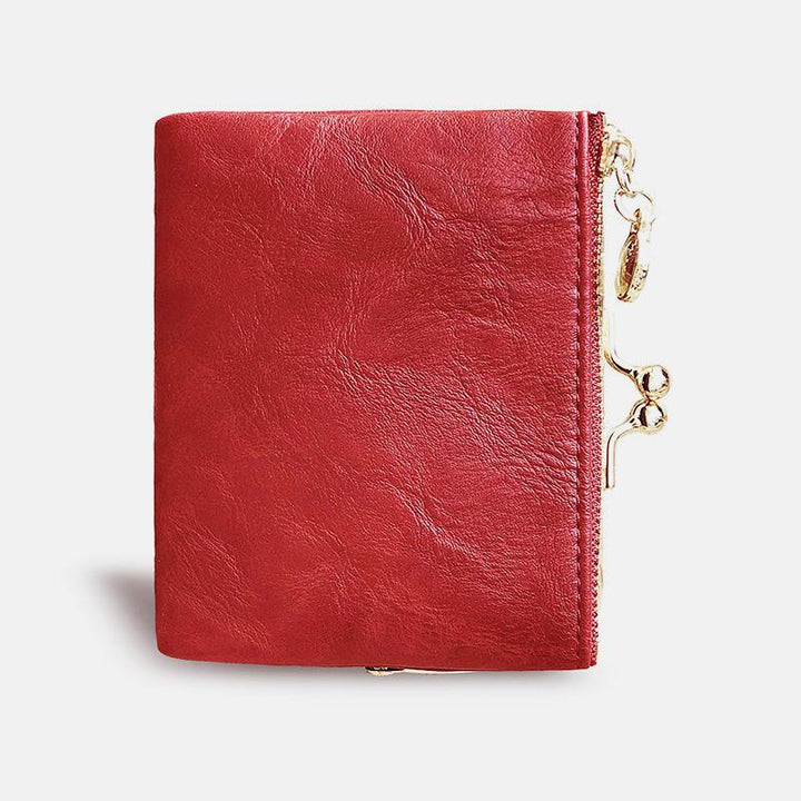 Multifunctional Bifold Vintage Kiss Lock Coin Purse