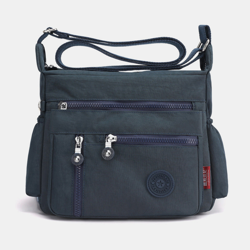 Large Capacity Multi-Pocket Waterproof Lightweight Casual Crossbody Bag - MidnightBlue - image 17