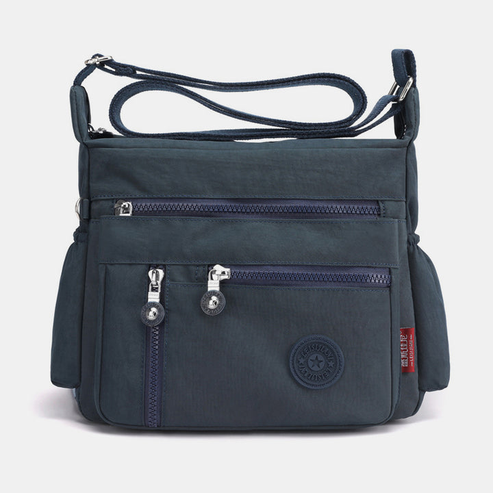 Large Capacity Multi-Pocket Waterproof Lightweight Casual Crossbody Bag - MidnightBlue - image 17