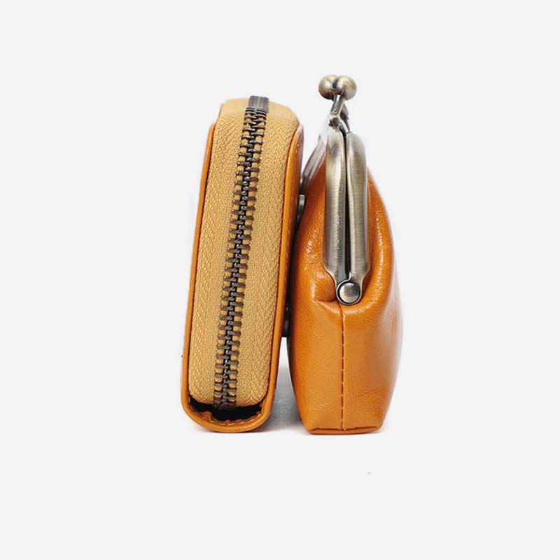 Retro Card Case Coin Purse Wallet Mini Handbag Zipper for Women - image 11