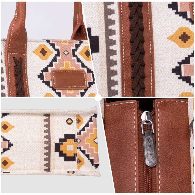 Bohemian Handbag For Women Wide Strap Multiple Use Crossbody Tote